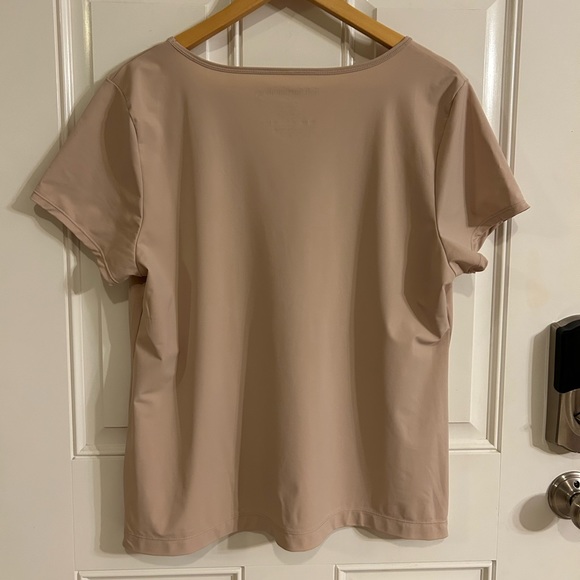 Soft Surroundings Essential Short Sleeve Beige Layering Tee XL - Picture 4 of 4